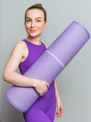 Коврик для йоги и фитнеса 183x66x1см, NBR PROIRON К18610НСИ сиреневый