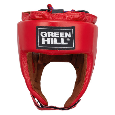 Боксерский шлем Green Hill Five Star HGF-4012 одобренный IBA красный