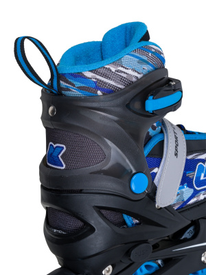 Раздвижные роликовые коньки Alpha Caprice CK-SK-P320-33Blue (антистресс обезьяна в подарок)