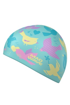 Юниорская силиконовая шапочка Mad Wave Birds M0574 31 0 00W