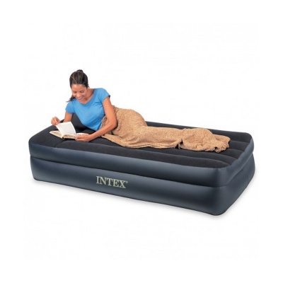 Надувная кровать Intex Pillow Rest Raised Bed 99х191х42см встроенный насос 64122
