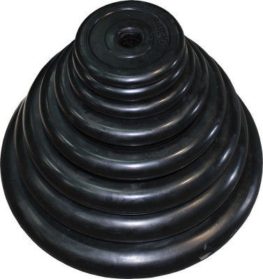 Диск обрезиненный черный Classic D26 0,5кг Profi-Fit