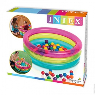 Бассейн с мячиками 86х25см Intex 48674