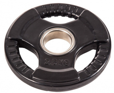 Диск обрезиненный черный 3 Handle D51мм 2,5кг Profi-Fit