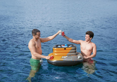 Плавающий холодильник Bestway 88х77см (88х67х52см) Glacial Sport с подстаканником 43191