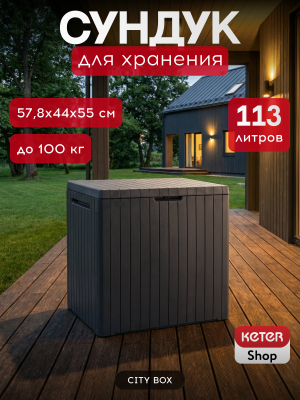 Сундук, графит CITY STORAGE BOX 113 L