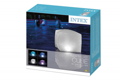 Плавающая подсветка Куб 23х23х22см Intex 28694