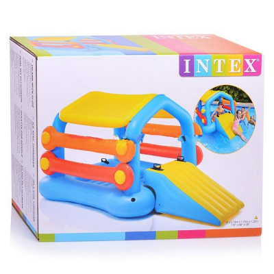 Игровой центр с горкой Домик Intex 58294