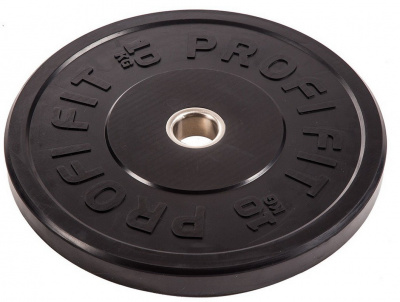 Диск для штанги каучуковый, черный, d51 10кг Profi-Fit