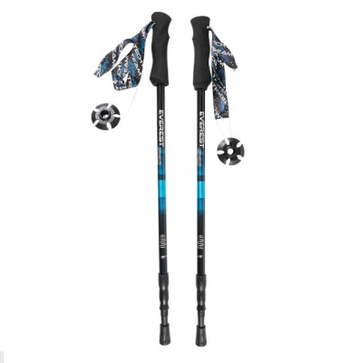 Палки для ходьбы треккинговые раздвижные с EVA ручкой 105-135 см Techteam TT EVEREST NN009018 blue