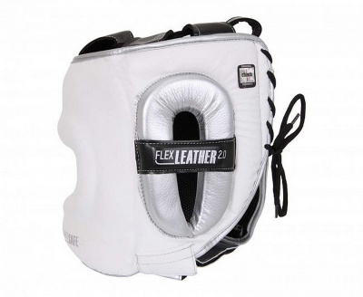 Шлем для единоборств с бампером Clinch Face Guard C149 бело-серебристый