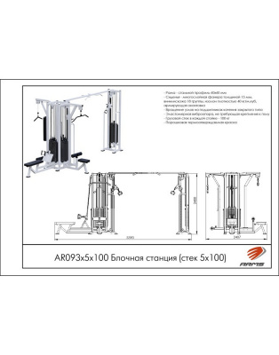 Блочная станция ARMS (стек 5х100кг) AR093х5х100