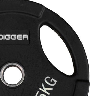 Диск олимпийский обрезиненный 3-х хватовый 15кг Hasttings Digger HD51C1C-15