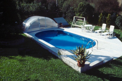 Морозоустойчивый бассейн Ibiza овальный глубина 1,5 м размер 12x6 м, голубой