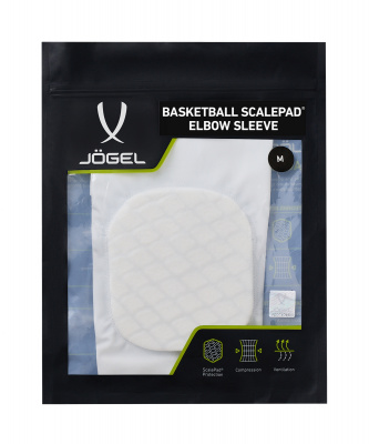 Рукав баскетбольный с защитой Jogel SCALEPAD ELBOW SLEEVE белый