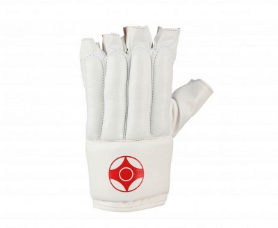 Перчатки снарядные (Шингарты) Clinch Bag Gloves Cut Finger Kyokushinkai C642 белый