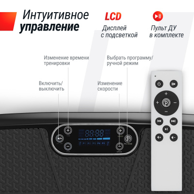 Виброплатформа UnixFitt Quake 3D VP3DQBK Black