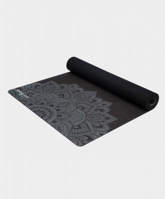 Коврик для йоги 180х61х0,5 см YOGA DESIGN LAB Combo Yoga Mat CM-1.5-Mandala Black черная мандала