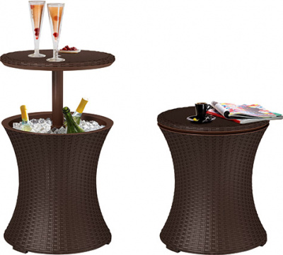Стол барный Кул Раттан (Cool bar rattan) коричневый