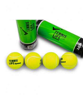 Теннисные мячи \4 мяча в банке\ 72 мяча в коробке Tennis Life SPEED TZ2