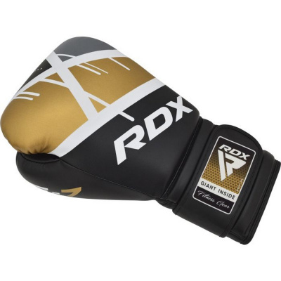 Перчатки тренировочные RDX BGR-F7BGL-12OZ черный\золотой