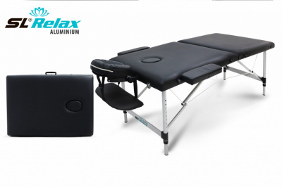 Массажный стол SL Relax Aluminium (black) Черный BM2723-1