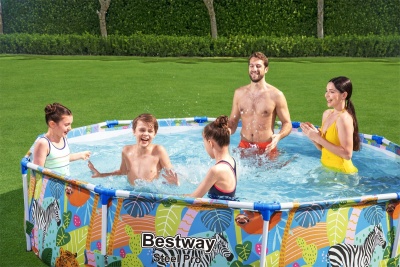 Каркасный бассейн Bestway 305х66см 56985 разноцветный