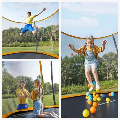 Батут с защитной cеткой Perfetto Sport Activity 12", d370см, зеленый