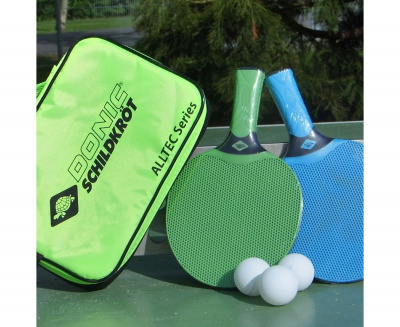 Набор для настольного тенниса Donic Alltec Hobby Outdoor (2 ракетки, 3 мячика, чехол) 788648