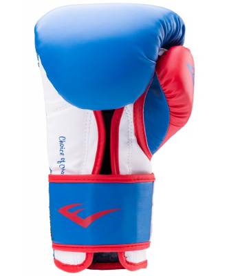 Перчатки боксерские Everlast Powerlock P00000728, 16oz, синий/красный