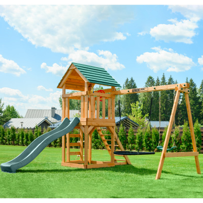 Детский игровой комплекс Unix Kids (6 in 1) PLU6IN1DG Dark Green