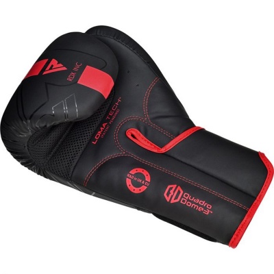 Перчатки тренировочные RDX BGR-F6MR-8OZ черный\красный матовый