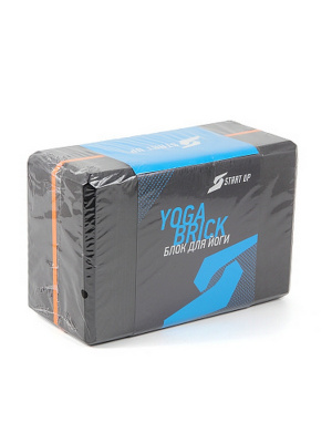 Блок для йоги 22,8x15,2x10см Start Up NT18022B черный