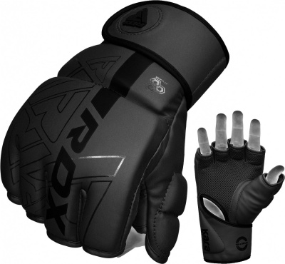 Перчатки тренировочные RDX Grappling F6 GGR-F6MB черный матовый