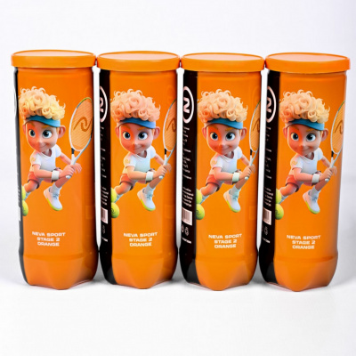 Мяч для большого тенниса детский NS Orange, 3шт Neva 5021005 желто-оранжевый