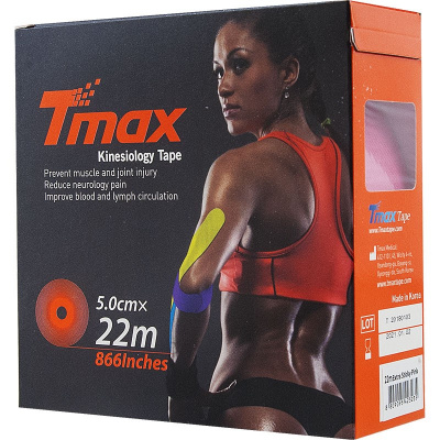 Тейп кинезиологический 5x2200 см Tmax Extra Sticky 422222 розовый