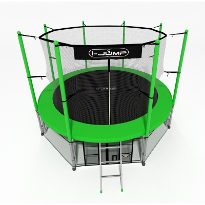 Батут i-Jump Classic Light 10ft с лестницей зеленый