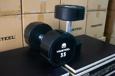 Гантель EVO 35кг полиуретановая YouSteel