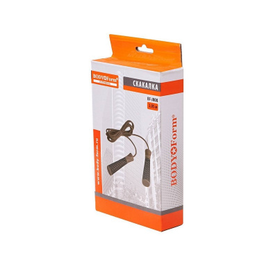 Скакалка Body Form BF-JR08 280см черный\оранжевый