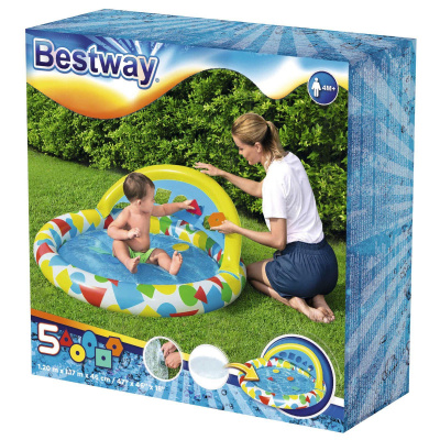 Игровой бассейн Bestway 120х117х46см с обучающими фигурками, 45л 52378