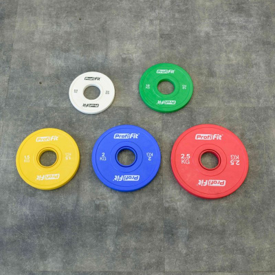 Диск обрезиненный цветной d51мм, 1,5кг Profi-Fit