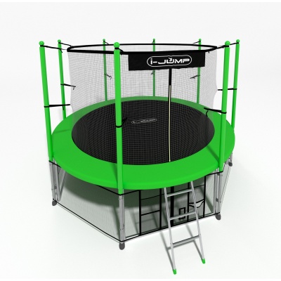 Батут i-Jump Classic Light 10ft с лестницей зеленый