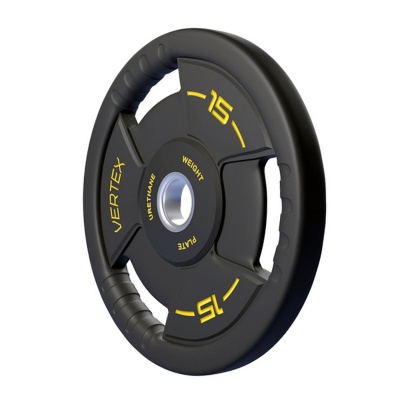 Диск полиуретановый d51мм, 15кг Vertex 91035A-15ВC чёрно-желтый