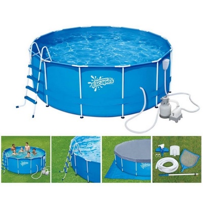Каркасный бассейн круглый 366х132см+насос-фильтр SummerEscapes Polygroup P20-1252-S