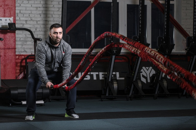 Канат тренировочный YouSteel нейлон, в чехле, D38мм, длина 15 м, красный