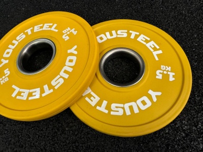 Диск 1,5кг, полиуретановый, тренировочный, желтый YouSteel
