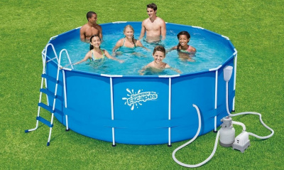 Каркасный бассейн круглый 366х132см SummerEscapes Metal Frame Р20-1252-S