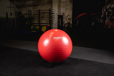 Гимнастический мяч YouSteel Hard D55 см Красный