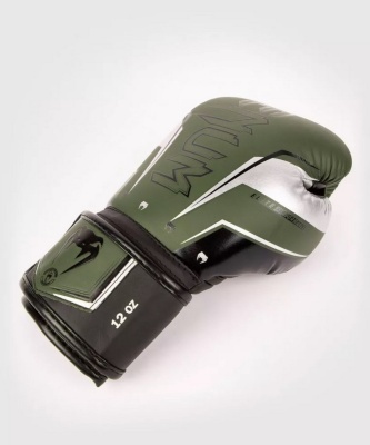 Перчатки Venum Elite Evo 04260-578-12oz хакки\серебрянный