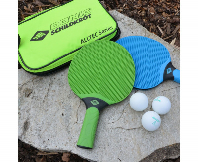 Набор для настольного тенниса Donic Alltec Hobby Outdoor (2 ракетки, 3 мячика, чехол) 788648